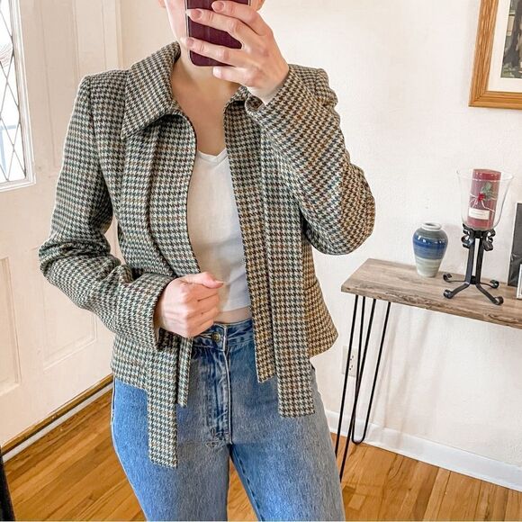 Walter Plaid Blazer Jacket Herringbone Tweed - Picture 6 of 14